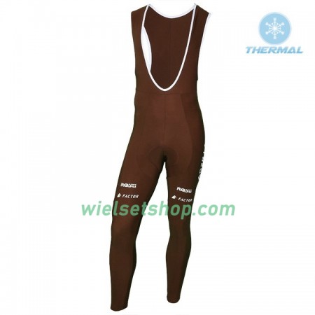 Fietsbroek Lang met Bretels 2018 AG2R La Mondiale N002 Winter Thermal Fleece